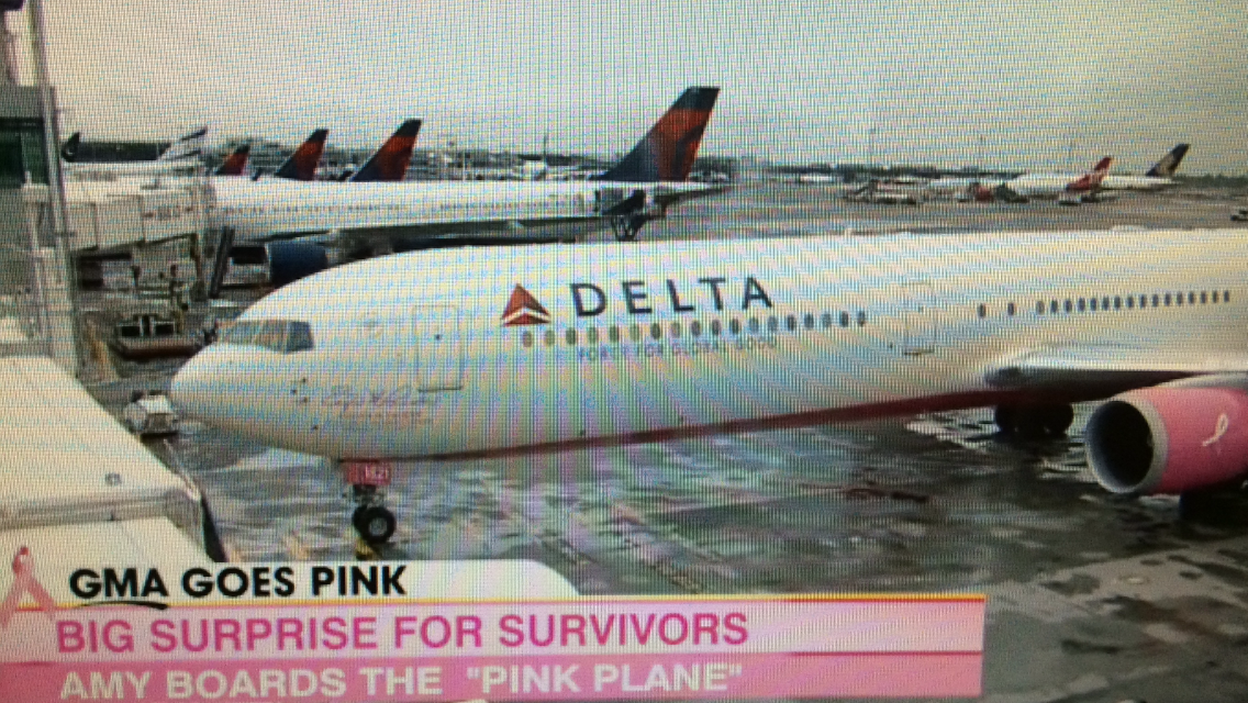 Delta Airlines - Pink Plane - Click To Watch Good Morning America