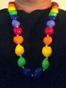 Rainbow Kukui Nut Lei